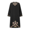 IN TO THE EAST 2025 Autumn/Winter Floral Embroidered Long Coat ITE-E1DGAW063BL22CO-HEI Black